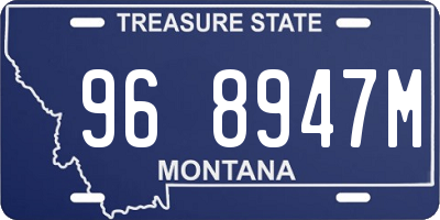 MT license plate 968947M