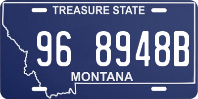 MT license plate 968948B