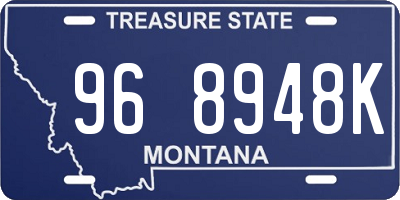MT license plate 968948K