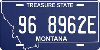 MT license plate 968962E