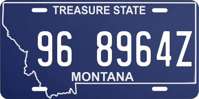 MT license plate 968964Z
