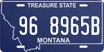 MT license plate 968965B