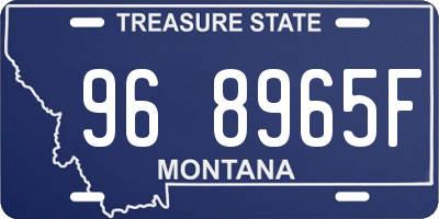 MT license plate 968965F