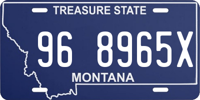 MT license plate 968965X