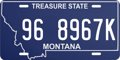 MT license plate 968967K