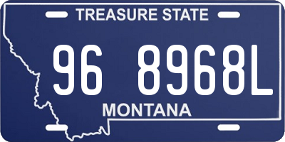 MT license plate 968968L