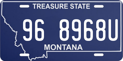 MT license plate 968968U
