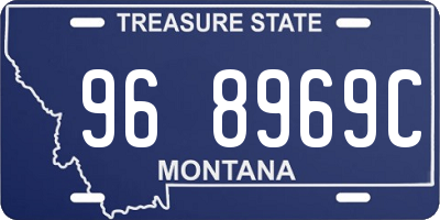 MT license plate 968969C