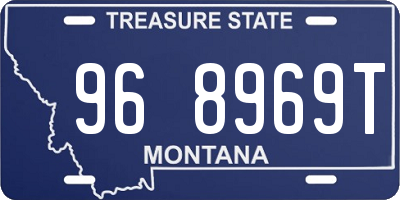 MT license plate 968969T