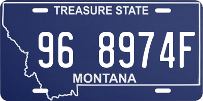 MT license plate 968974F