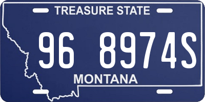 MT license plate 968974S