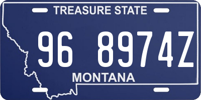 MT license plate 968974Z