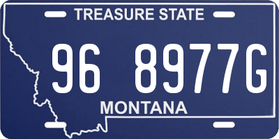 MT license plate 968977G