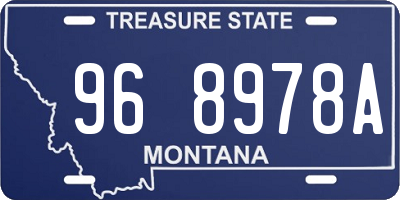 MT license plate 968978A