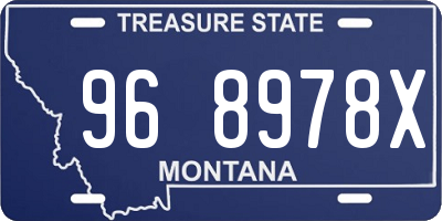 MT license plate 968978X