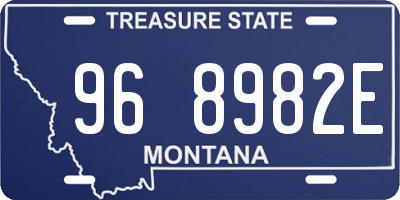 MT license plate 968982E