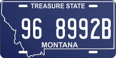 MT license plate 968992B