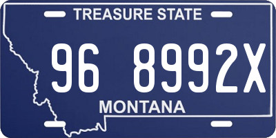 MT license plate 968992X