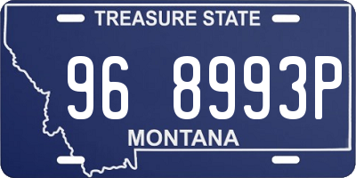 MT license plate 968993P