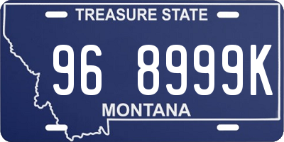 MT license plate 968999K
