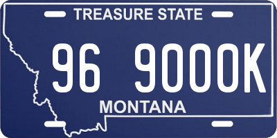 MT license plate 969000K