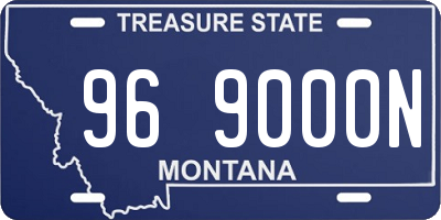 MT license plate 969000N
