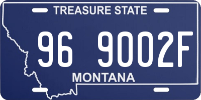 MT license plate 969002F