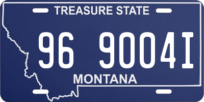 MT license plate 969004I