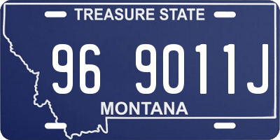 MT license plate 969011J
