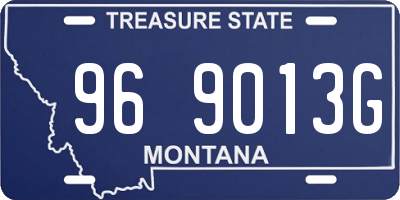 MT license plate 969013G