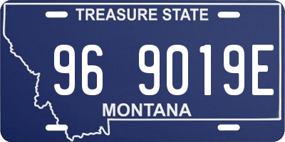 MT license plate 969019E