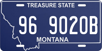 MT license plate 969020B