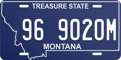 MT license plate 969020M