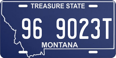 MT license plate 969023T