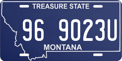 MT license plate 969023U