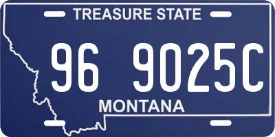 MT license plate 969025C