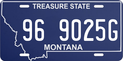 MT license plate 969025G
