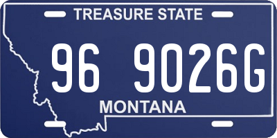 MT license plate 969026G