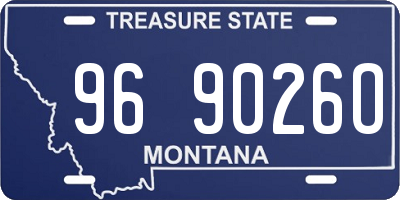 MT license plate 969026O