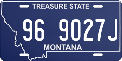 MT license plate 969027J
