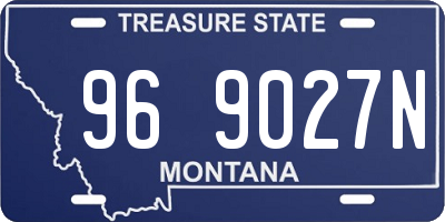 MT license plate 969027N