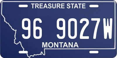 MT license plate 969027W