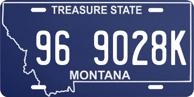 MT license plate 969028K