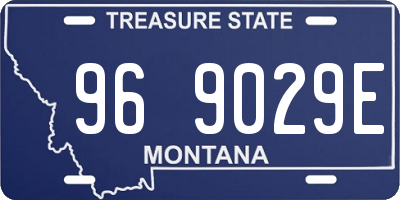 MT license plate 969029E