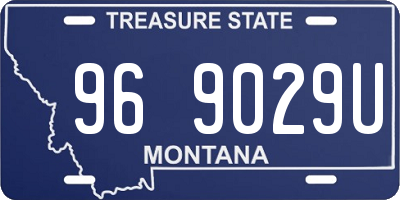 MT license plate 969029U