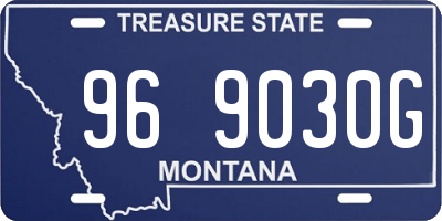 MT license plate 969030G