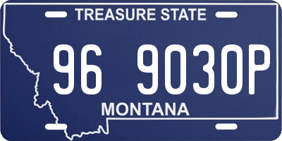 MT license plate 969030P