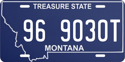 MT license plate 969030T