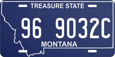 MT license plate 969032C