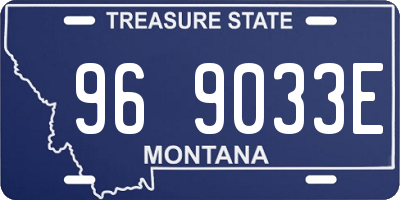 MT license plate 969033E